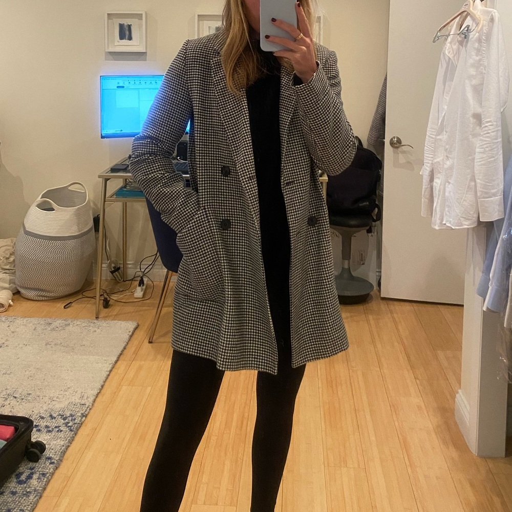 Houndstooth black and white jacket